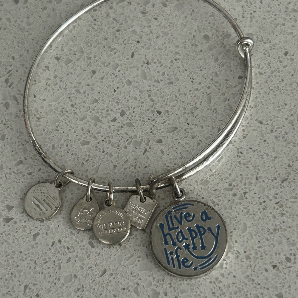 Alex & Ani Silver Charm Bangle Bracelet